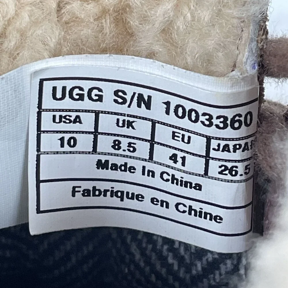 UGG Waterproof Zea Wedge Boots Womens 10 Brown Suede‎ Lace Up
